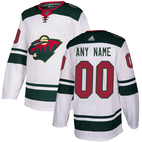 Men's Minnesota Wild White Custom Name Number Size NHL Stitched Jersey